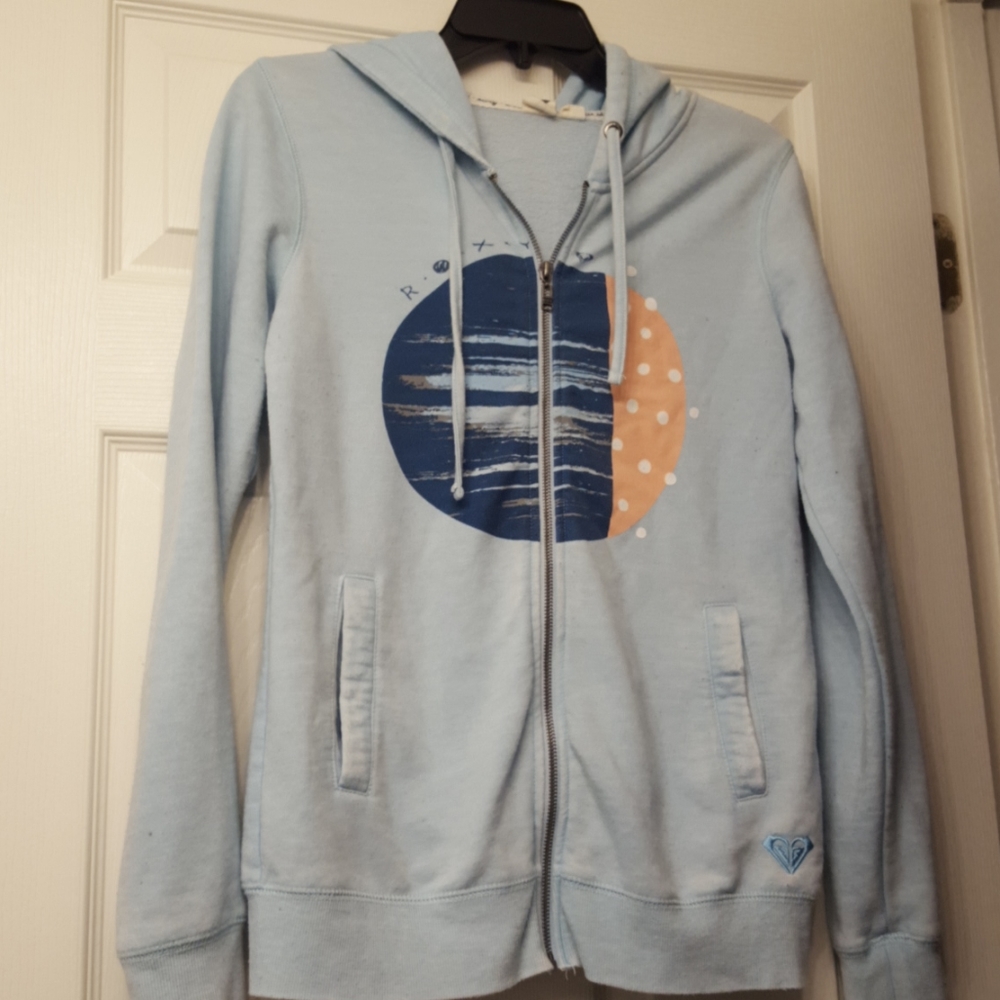 Roxy soft light blue hoodie